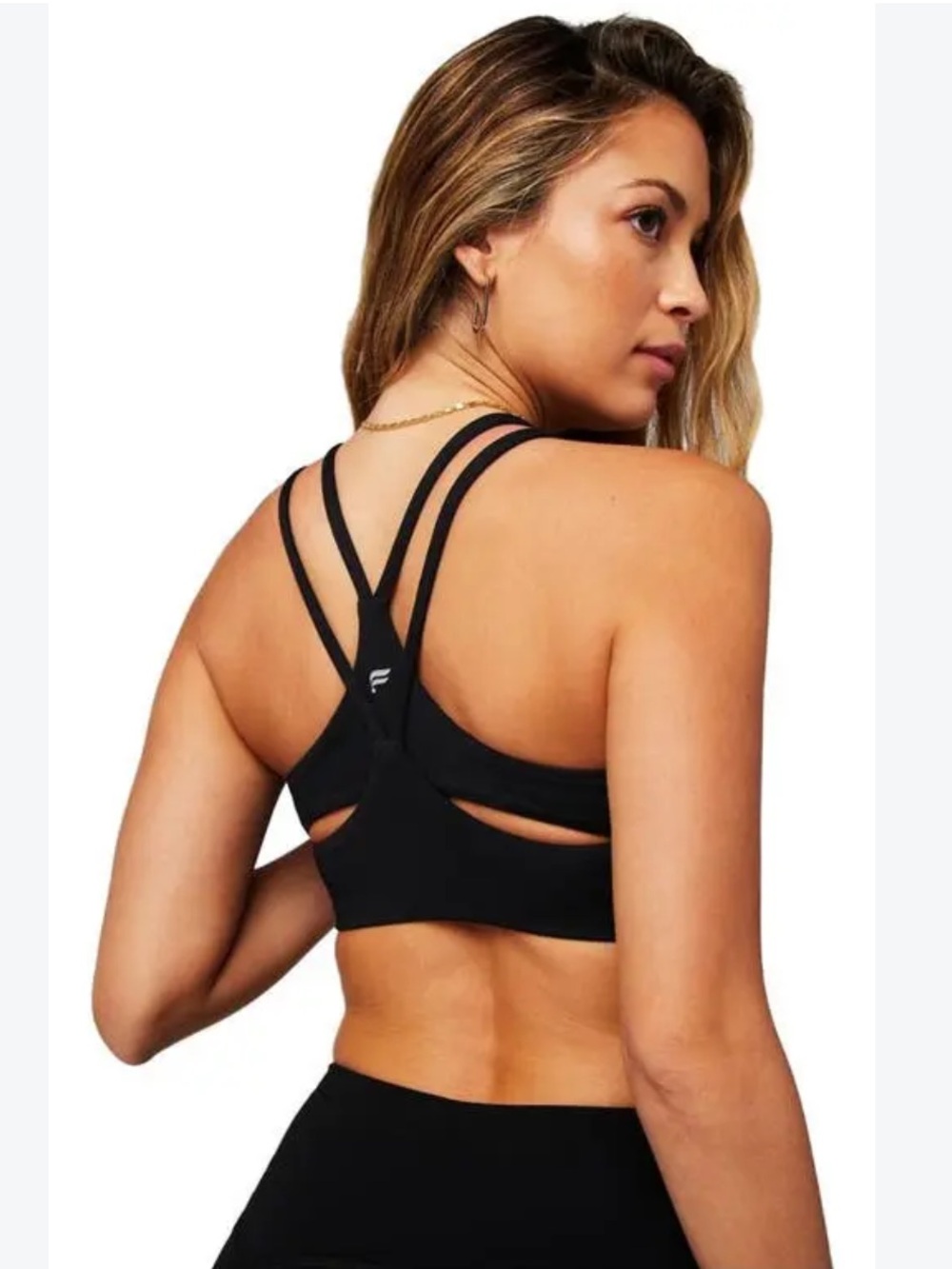 Fabletics Black Low Impact Sports Bra Size S